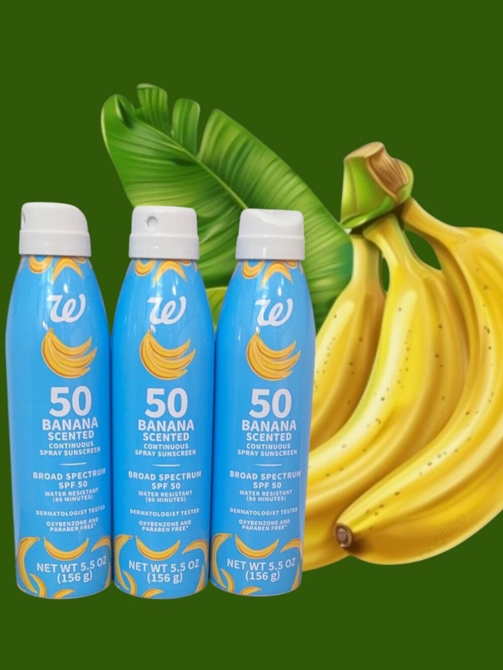 Walgreens Banana Broad Spectrum SPF Resistant Continuous Spray Sunscreen